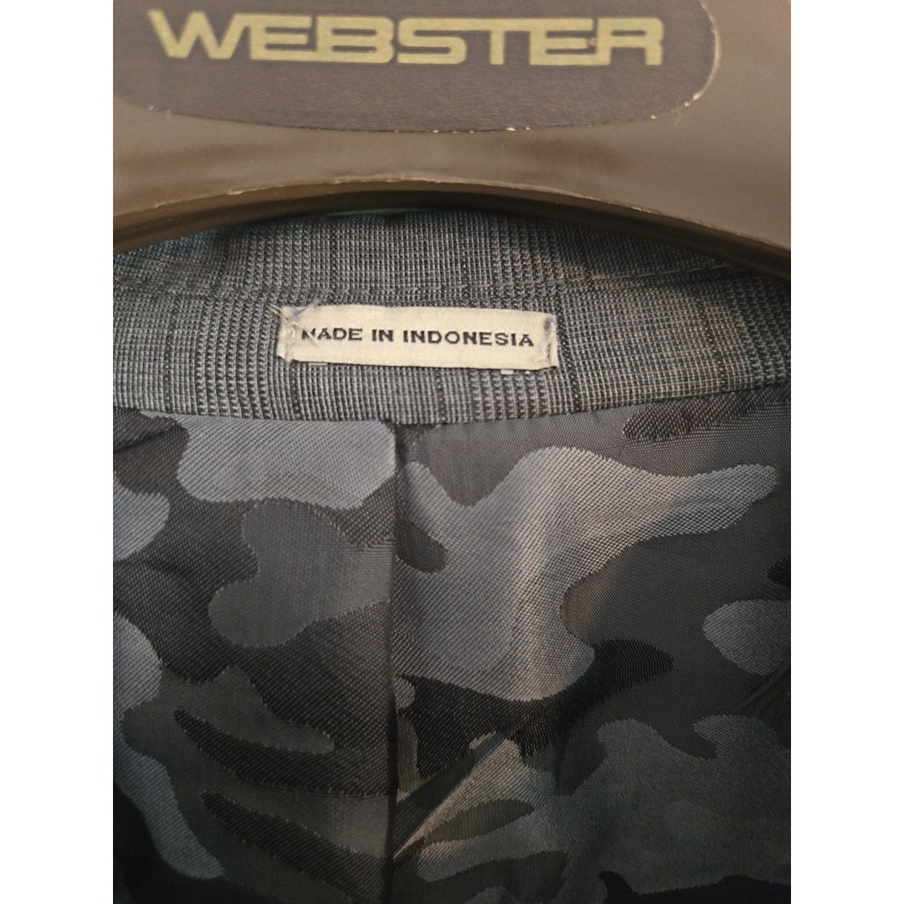 JOE Joseph Abboud Blazer Mens 44R Gray Plaid Super 120s Wool Slim Fit Camo... - Picture 5 of 6
